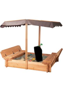 Wood Sandbox with Cover