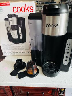 Cooks Single Serve Coffee Maker with Water Tank