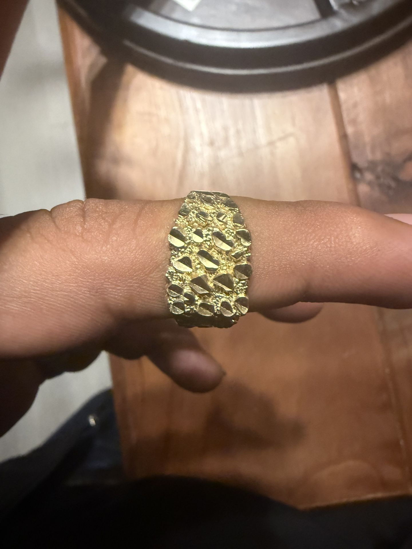 10k Gold Nugget Ring Men