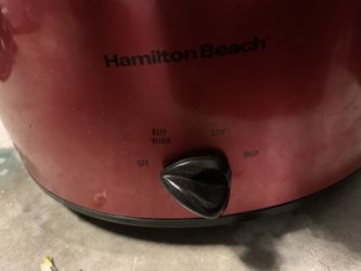 Large Slow Cooker Crock Pot 8 qt Oval Crockpot Red Stone Hamilton Beach for  Sale in Huntington Beach, CA - OfferUp