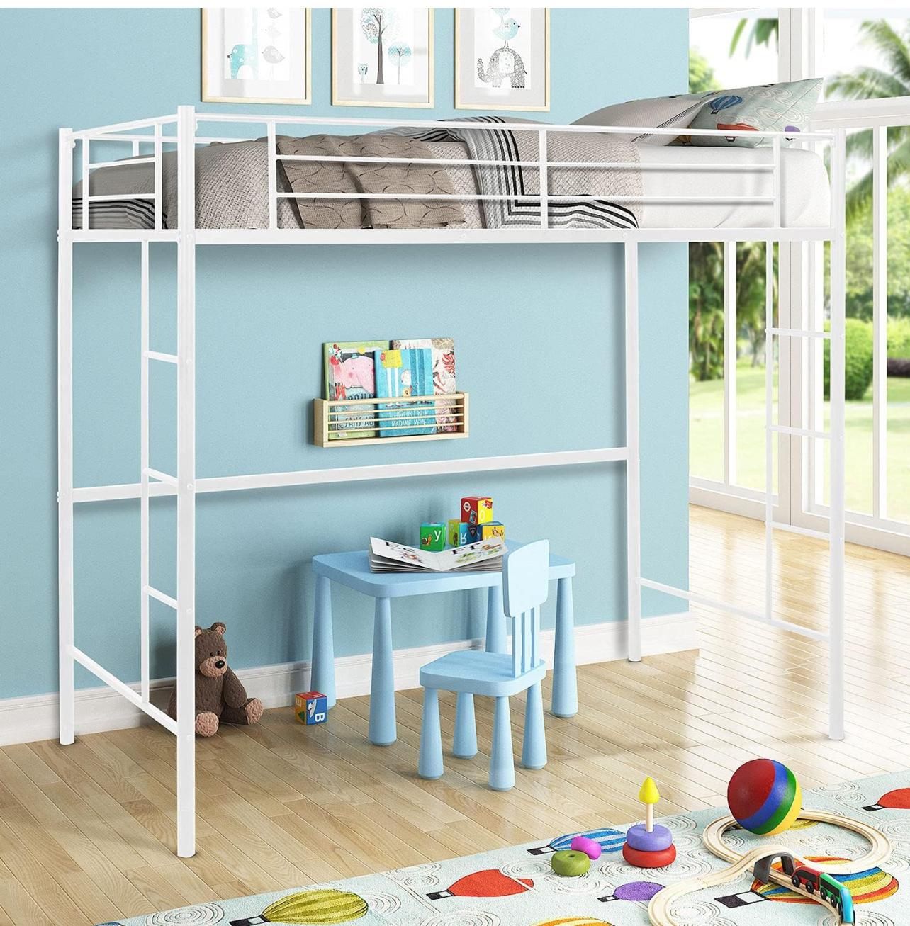 White Twin Size Loft