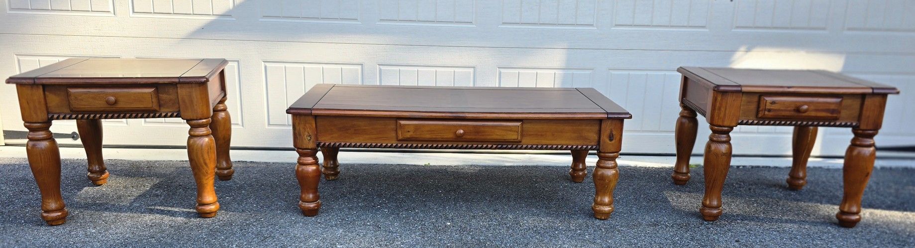 Coffee table and matching end tables