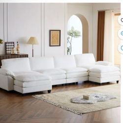 Still In Box/ New Ktaxton 157” W Sectional Sofa U Shaped Couch 