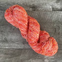 Large Hank of Coral Pink Salmon Synthetic Yarn