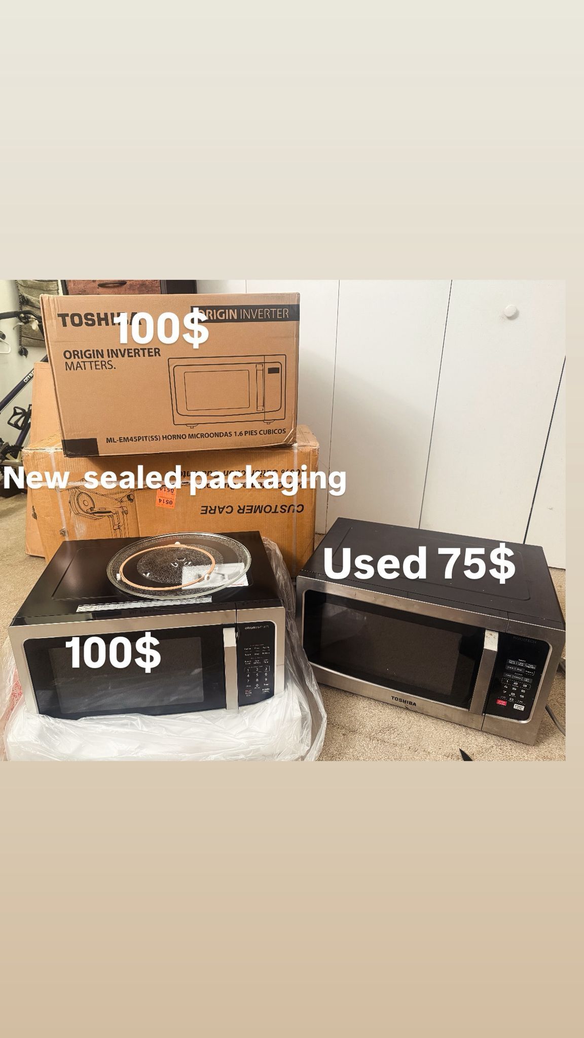 TOSHIBA Microwave Oven with Inverter Technology, Kitchen Essentials, Smart Sensor, Auto Defrost, 1.6 Cu.ft, 13.6" Removable Turntable, 33lb.&1250W, St