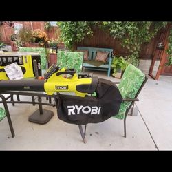 Ryobi 40V HP Brushless 100 MPH 600 CFM Cordless Leaf Blower/Mulcher/Vacuum with (2) 4.0 Ah Batteries and Charger