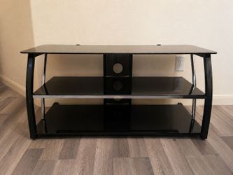 Black Glass TV Stand / Entertainment Center