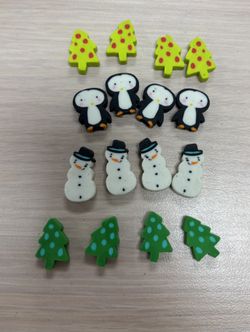 Christmas Erasers – Quantity 150 – New