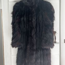 Vintage Einbenders genuine Black Skunk Fur Coat in beautiful condition