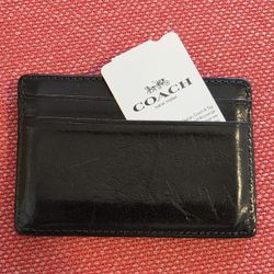 Coach Black leather card case/holder