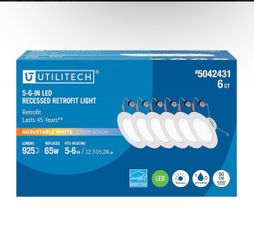 Utilitech 5-6 In LED Recessed Retrofit Lights 6-Pack