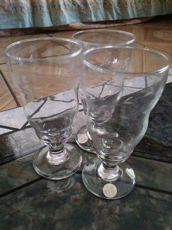 Princess House milkshake glasses