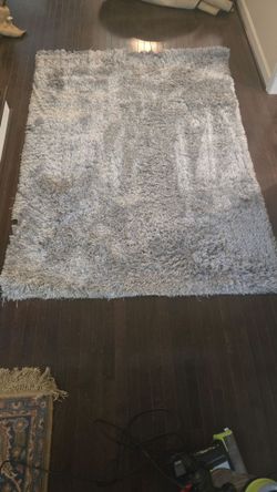 Gray Shag Area Rug 7x5