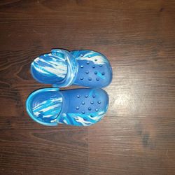 Baby Blue Tie-dye Crocs