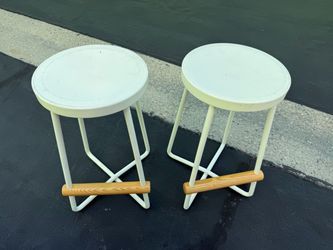 Steel stools pair