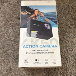 4K 60FPS Action Camara - Waterproof Camera with 64G SD Card 48MP HD WIFI Camera with EIS 40M Underwater Camera Wide Angle Sports Camera with 2*1350 mA