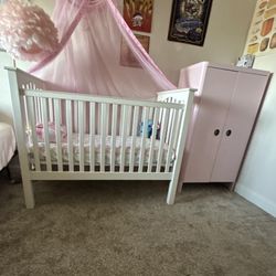 Crib and Wardrobe