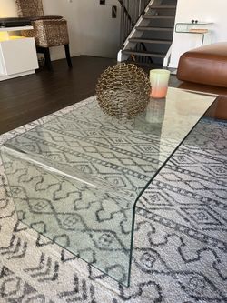 2 Piece Glass Coffee Table Set