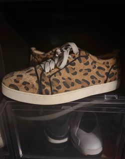 Louboutin red bottoms (cheetah print)