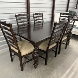 Dark Brown Dining Table With Chairs