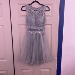 May Queen 1268 Cute Homecoming Short Dress Gray