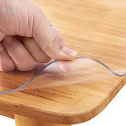 36 Inch Diameter Round Clear Plastic Table Protector Cover Pad Thick Wipeable PVC Vinyl Tablecloth Furniture PVC Protective Desktop Liner Cover Waterp