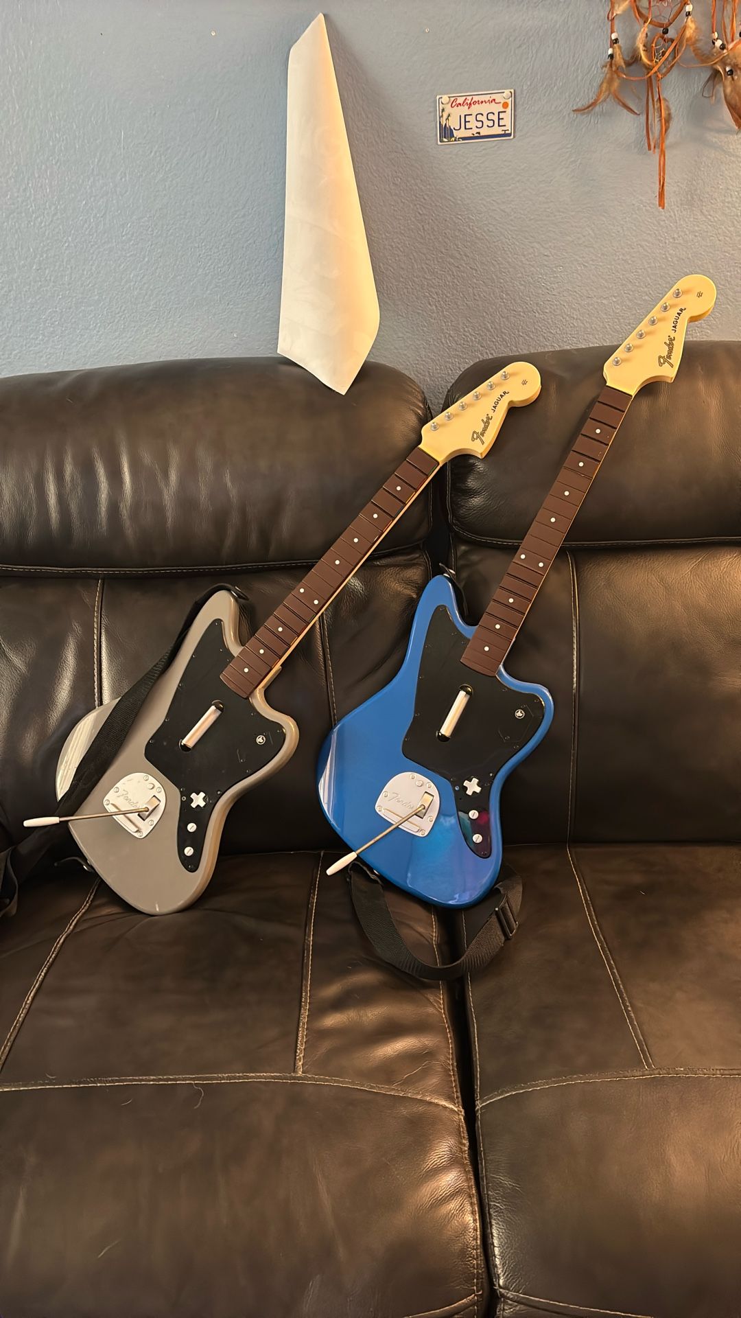 Gray And Blue PS4 Guitar