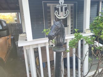 Antique Horse Head Hitching Post, With The Post, Not Just The Head 