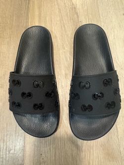 Authentic Black Gucci Slides - size 72