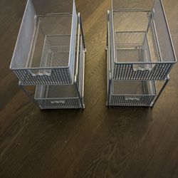 Set Of Metal Bathroom Organizers