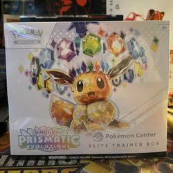 Pokemon Prismatic Evolutions PC Etb with a tear