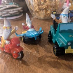 Lot of 3 - JEEP, Motorcycle, Airplane MacTonight 1988 McDonald's Happy Meal Toys