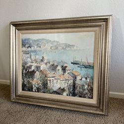 Lucien Delarue Vintage Style “Cote d’Azure” painture