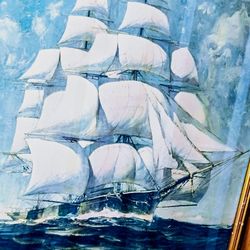 Clipper Ship 1927, Poster Of Oil Painting 