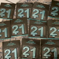 Eleven "21" Candles