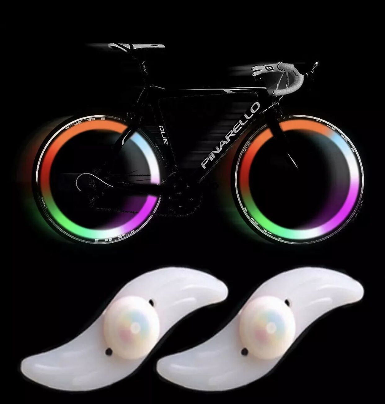 LED Flash Bicycle Wheel Spoke Lights Bike Cycling Accessories 2pk