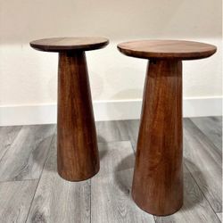 New Pair of Mango Wood End Tables