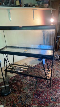 55 gallon and stand used 55 gallon and stand used