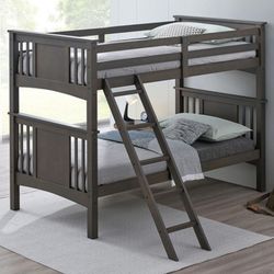 Brand New Grey Twin Size Bunk Bed