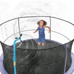 Trampoline Sprinkler for Kids, Outdoor 360 Degree Whirl Sprinkler Fun Water Park Rotating Sprinkler for Boys Girls Backyard Adjustable Waterwhirl Summ