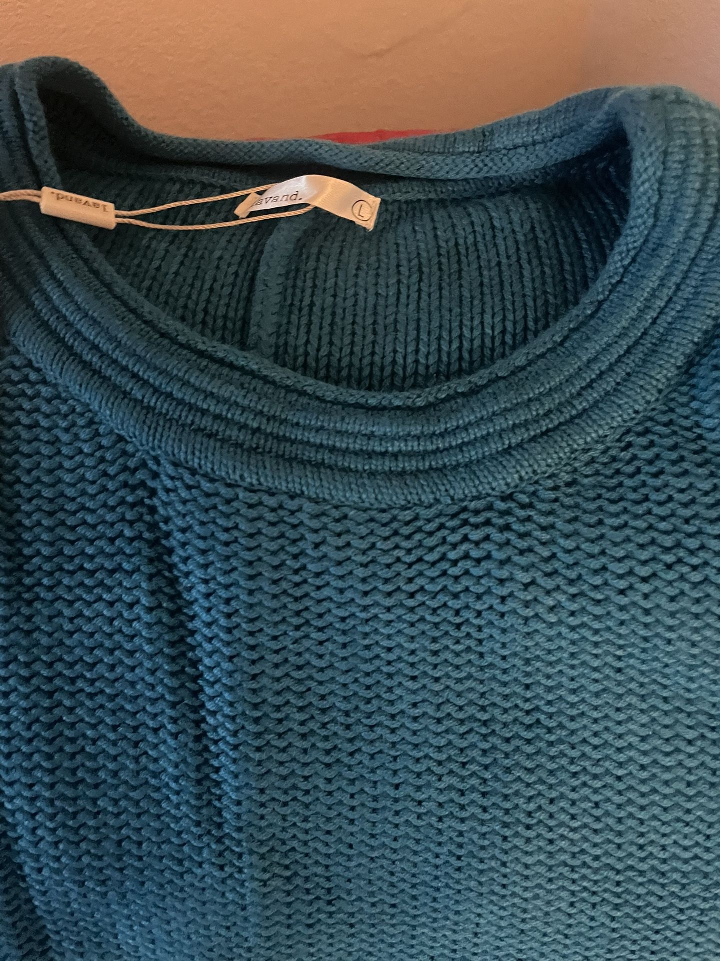 Green-blue sweater large- new