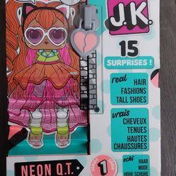 New LOL Surprise JK Neon Q.T. Mini Fashion Doll with 15 Surprises QT