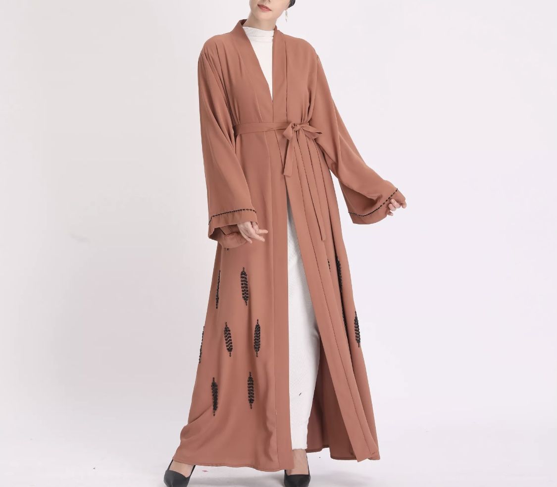 cardigan robe and beaded loose cardigan long dress muslim abaya women Size S