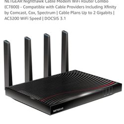 NETGEAR Nighthawk Cable Modem WiFi Router Combo (C7800) - Compatible with Cable Providers Including Xfinity by Comcast, Cox, Spectrum | Cable Plans Up