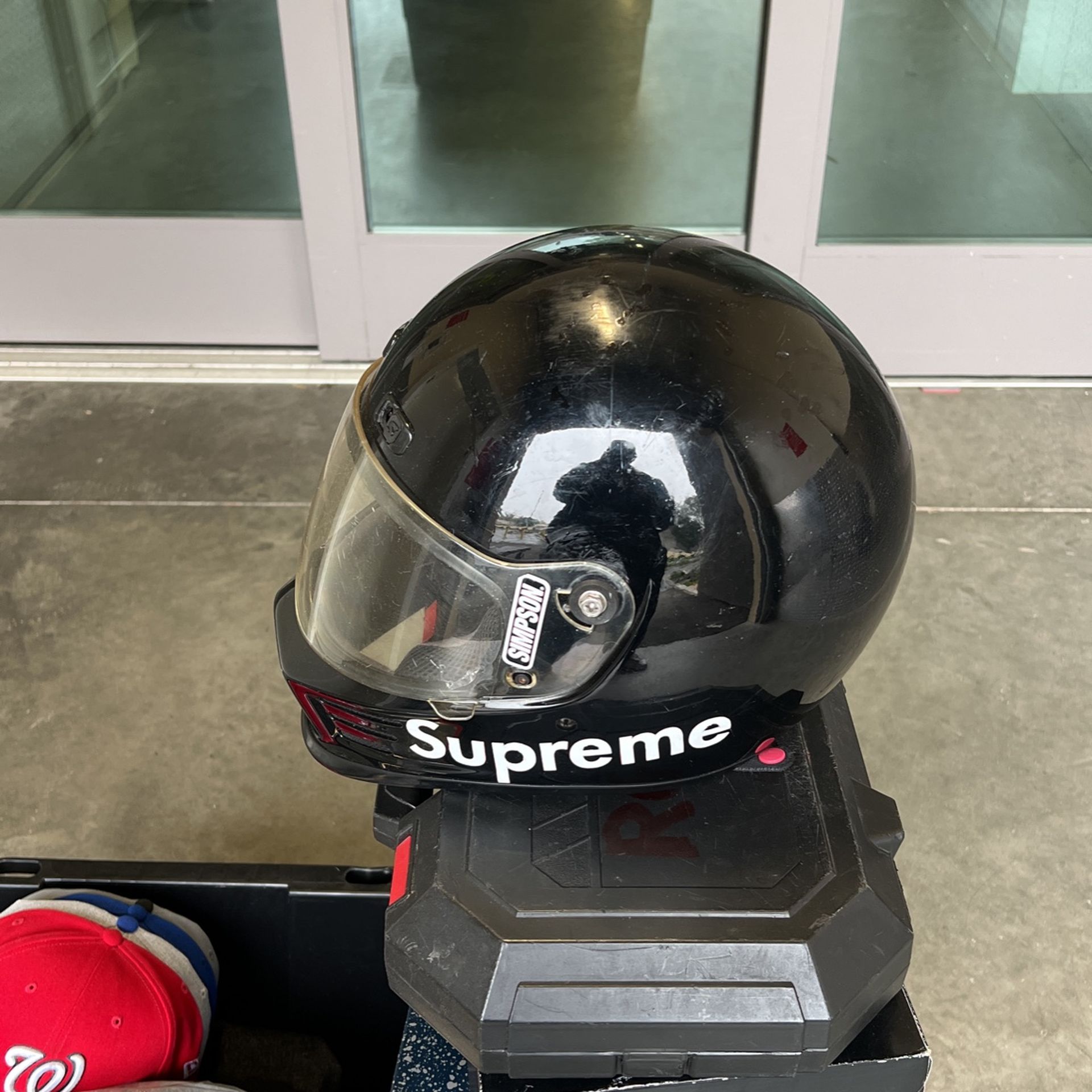 ebay supreme motorcycle helmet X SIMPSON STREET BANDIT [Replica] Supreme Supreme Simpson's Racing Helmet