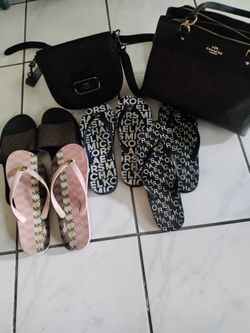 Name brand purses and sandals for sale