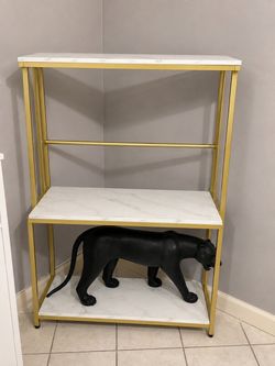 3-Tier Gold and Marble wine rack
