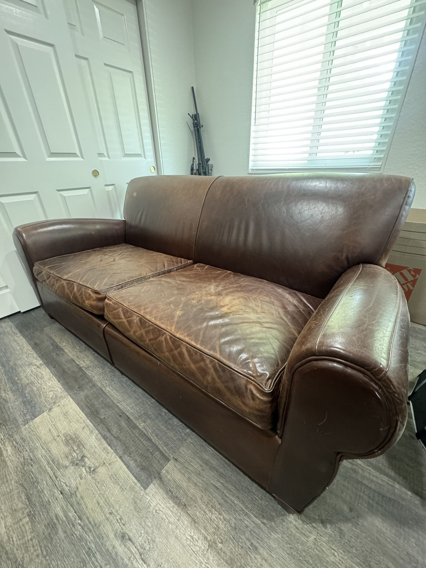 Brown Leather Sofa