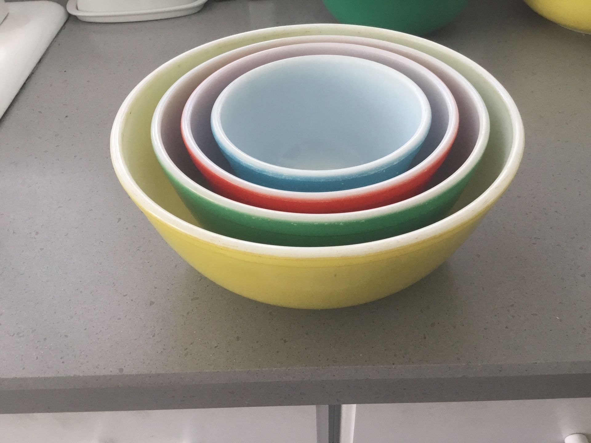 Pyrex nesting bowls primary colors hot sale