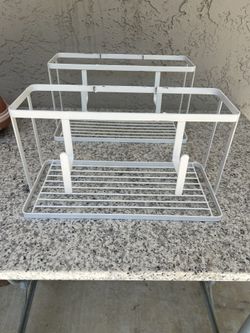 White Steel Storage Rack or Shelf (total 2)